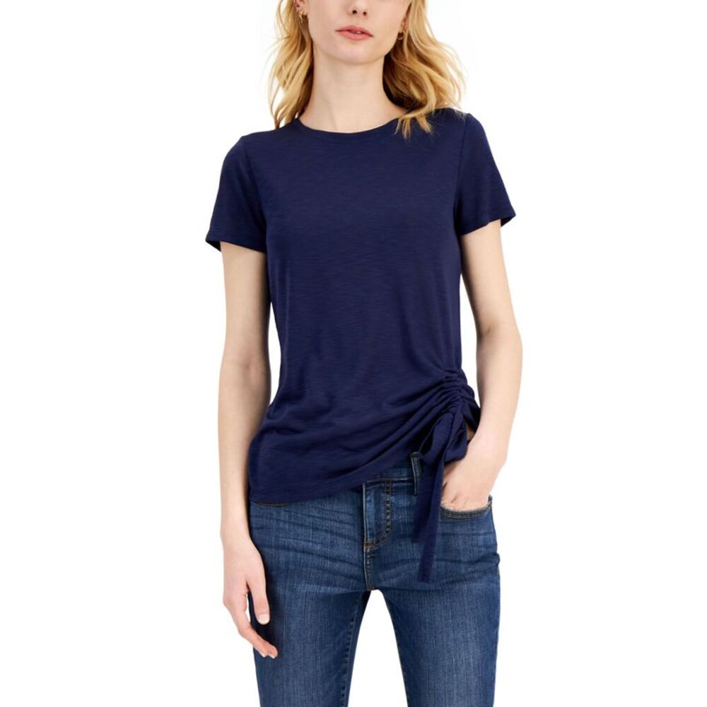 INC International Concepts Petite Side Ruched T-Shirt